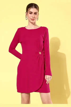Mast & Harbour Solid Cut Out Detail Sheath Dress