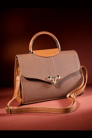 French Connection Striped Satchel Bag