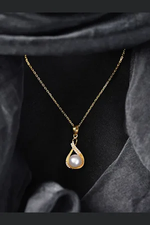 CLARA 929 Sterling Silver Gold-Plated Contemporary Pendants With Chains