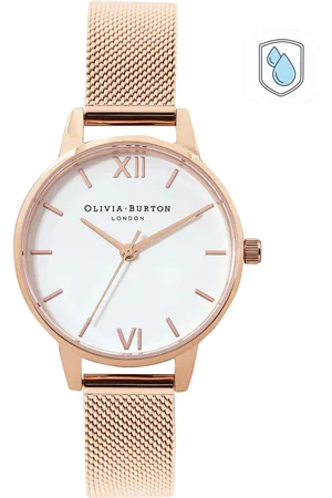 Olivia Burton Women White Dial Bracelet Style Analogue OB16MDW01-White