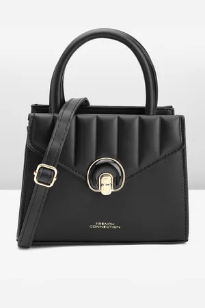 French Connection Striped Structured Handheld Bag