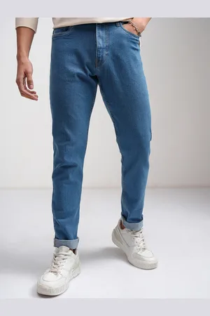 Highlander Men Tapered Fit Mid-Rise Clean Look Stretchable Jeans