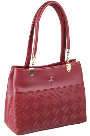 All Things Mochi Maroon Textured Shoulder Bag