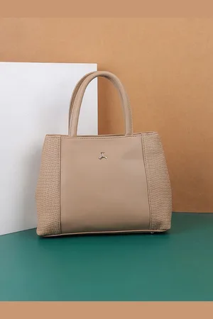 All Things Mochi Beige PU Structured Handheld Bag