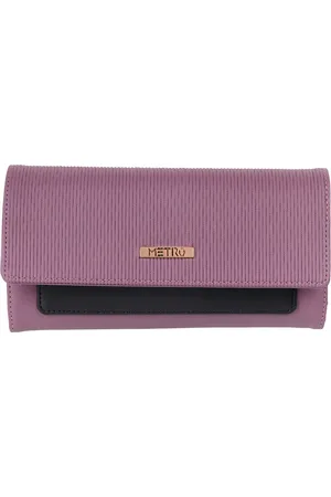 Metro Women Purple Textured Envelope