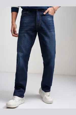 Highlander Men Straight Fit Mid-Rise Light Fade Cotton Stretchable Jeans