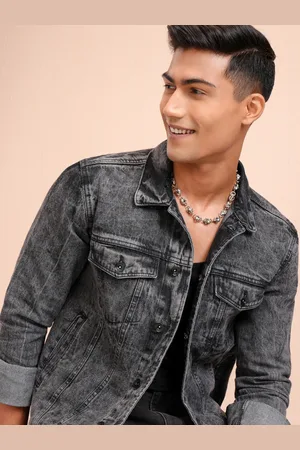 LocoMotive Men Washed Denim Trucker Jacket