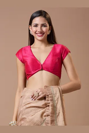 SALWAR STUDIO Women V-Neck Saree Blouse