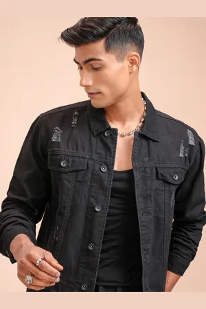 LocoMotive Men Black Solid Jacket
