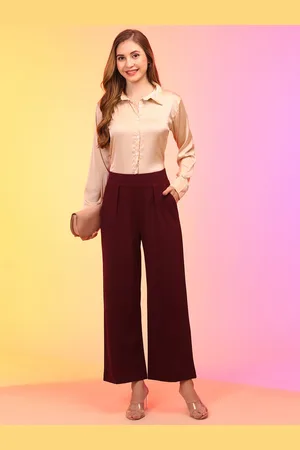 Globus Women Straight Fit High-Rise Pleated Parallel Trousers
