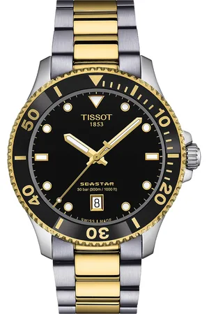 Tissot Men Embellished Dial & Stainless Steel Bracelet Style Straps Analogue Watch T1204102205100
