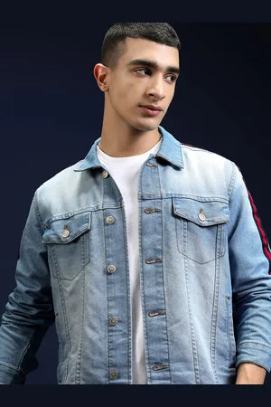 Highlander Men Blue Washed Denim Jacket