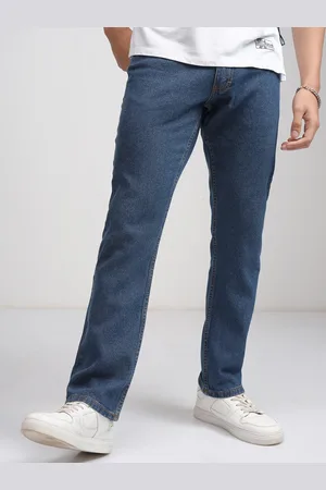 Highlander Men Blue Straight Fit Clean Look Stretchable Jeans