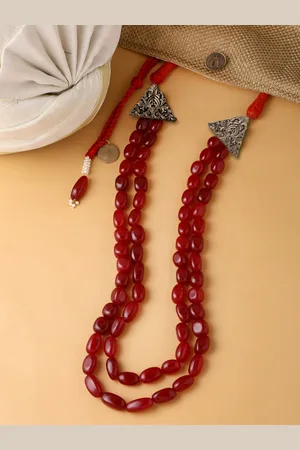 COSA NOSTRAA Men Red Brass Necklace