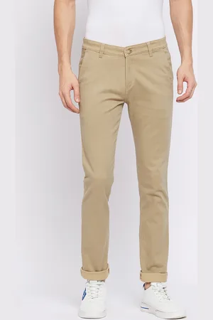Crimsoune Club Men Beige Slim Fit Trousers