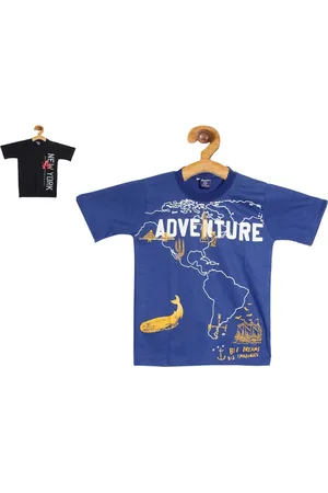 Sweet Angel Boys Pack of 2 Printed Round Neck Pure Cotton T-shirts