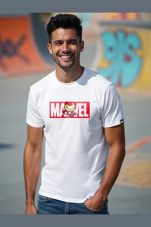 Bewakoof Men White Printed Cotton T-shirt