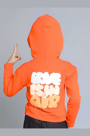 taffykids Girls Printed Hooded Cotton Sweatshirt
