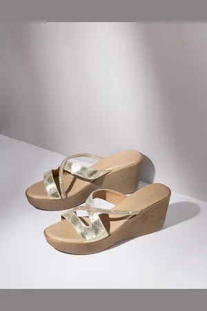 Inc 5 Striped Party Wedge Sandals
