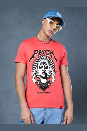 Bewakoof Men Graphic Printed Round Neck Cotton T-shirt