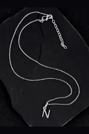 Tistabene Women Rhodium-Plated White N Pendant With Chain