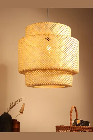 HABERE INDIA Bamboo Beige Pendant Lampshade