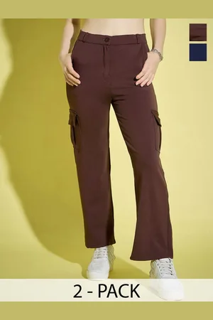 BuyNewTrend Women Relaxed High-Rise Cargos Trousers