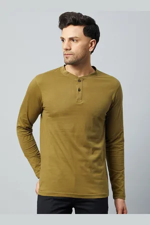 Club York Men Solid Henley Neck T-shirt
