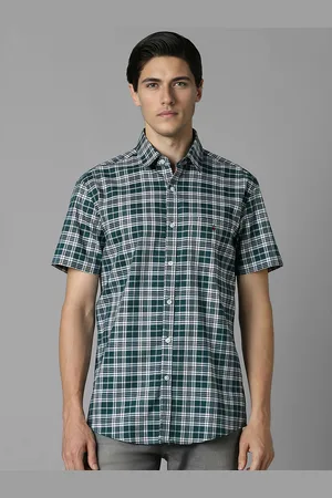 Louis Philippe Men Tartan Checks Cotton Slim Fit Casual Shirt