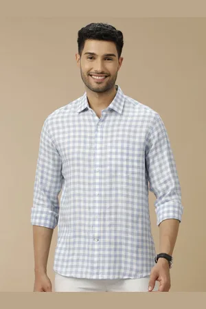 Linen Club Men Contemporary Slim Fit Opaque Checked Casual Shirt
