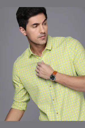 WROGN Men Pure Cotton Slim Fit Checked Casual Shirt