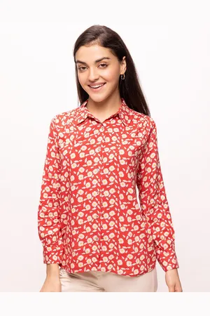 Bombay High Women Regular Fit Floral Print Spread Collar Shirt