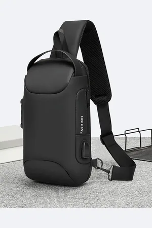 Diva Dale USB Slot Earphone Hole Crossbody Backpack