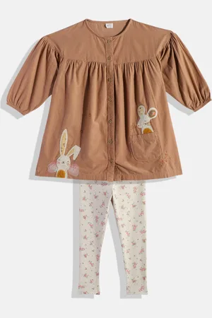 Next Girls Applique Empire Dress With Leggings