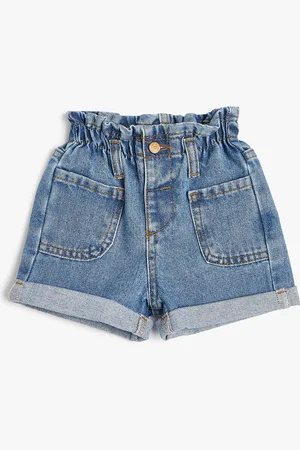 Koton Girls Washed Regular Fit Denim Shorts