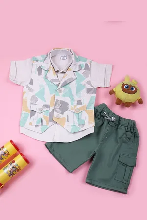 V-Mart Boys Printed Shirt with Shorts
