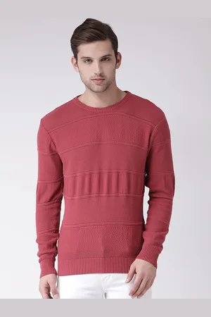 Club York Men Pink Cable Knit Pullover