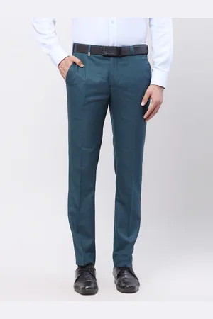 Park Avenue Men Textured Super Slim Fit Trousers
