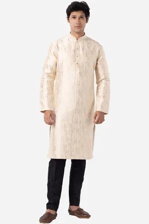 THE KURTA COMPANY Geometric Printed Mandarin Collar Straight Kurta
