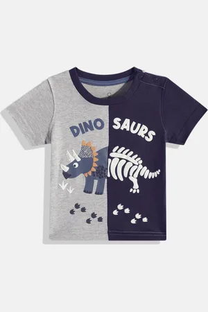 Mothercare Boys Dinosaur Printed Pure Cotton T-shirt