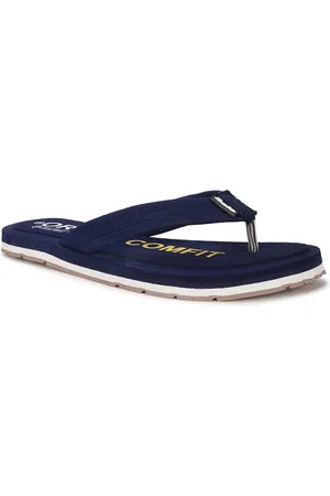 Bata Women Blue & White Printed Thong Flip-Flops