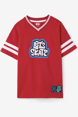 The Souled Store Boys Typography Printed V-Neck Cotton Oversized T-shirt