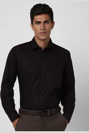 Van Heusen Men Regular Fit Spread Collar Floral Printed Cotton Formal Shirt