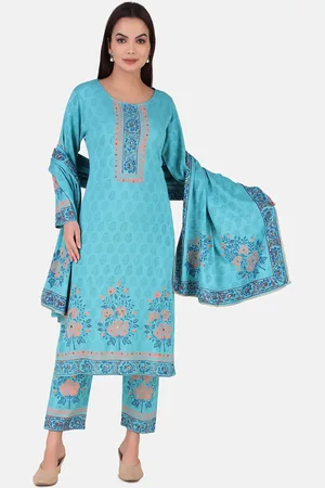 Elthia Floral Printed Regular Kurta with Palazzos & With Dupatta