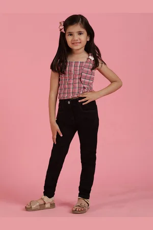 TALES & STORIES Girls Black Slim Fit Stretchable Denim Jeans