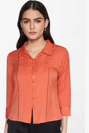 AND Orange Shirt Style Top