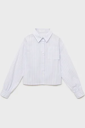 MANGO Girls Striped Pure Cotton Shirt