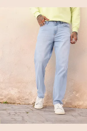 Kook N Keech Men Grunge Touch Relaxed Fit Light Fade Jeans
