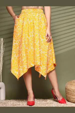 DressBerry A-Line Printed Midi Skirt