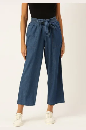 De Moza Women Loose Fit High-Rise Cotton Culottes